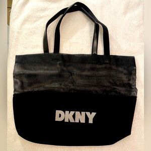 Vintage DKNY Oversized Black Tote Bag/Beach Bag NEW Never Used